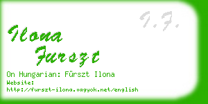 ilona furszt business card